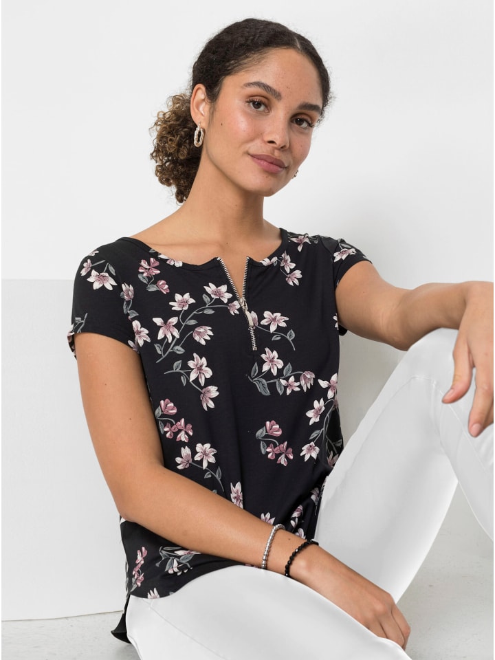 

Рубашка с короткими рукавами в черно-бежевом цвете с принтом WITT WEIDEN