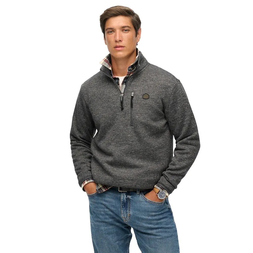 

Толстовка Superdry Storm Fleece half zip, серый