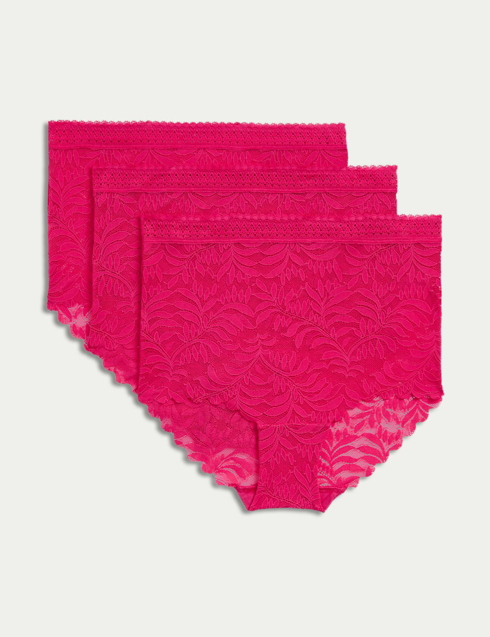 

3 пары трусиков Flexifit Lace Full Marks & Spencer, розовый