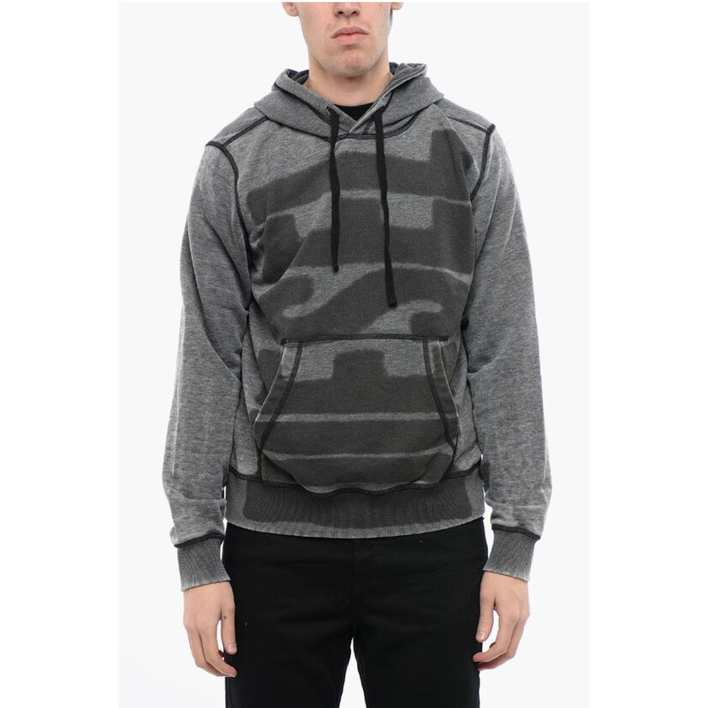 

Толстовка с капюшоном RED TAG S-GINN-HOOD-L1 с крупным логотипом спереди Diesel, Gray