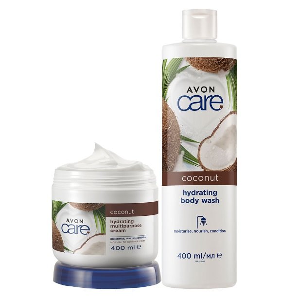 

Avon Care Coconut Coconut Set 2in1 Очищающее молочко + Универсальный крем