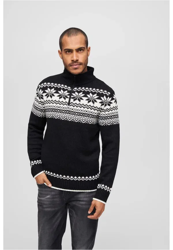 Свитер Troyer norweger jumper Brandit, черный, белый