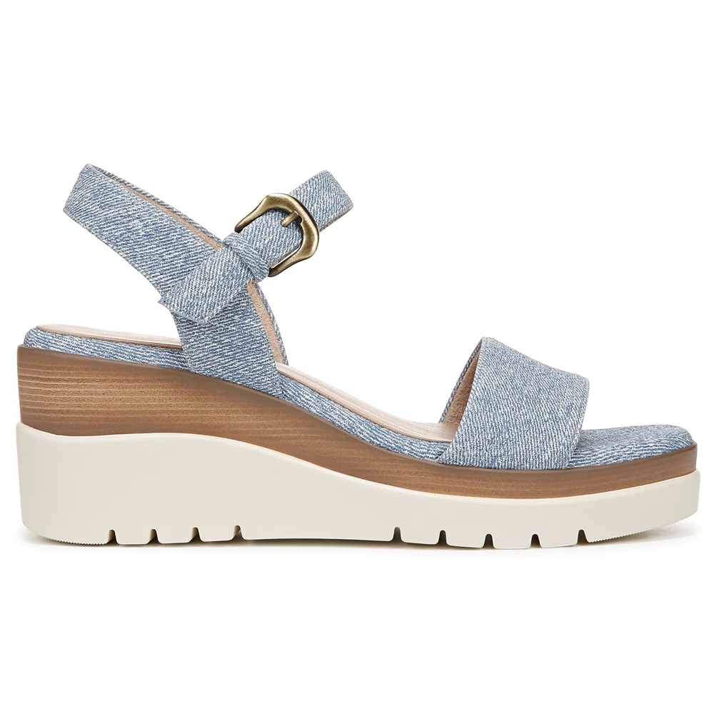 Босоножки на танкетке Graciela Soul Naturalizer, light denim blue faux leather — фото 2