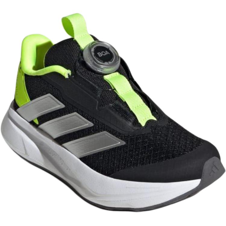 Adidas Кроссовки детские DURAMO SL 2.0 с противоскользящей подошвой, износостойкие, черные, желтые — фото 3