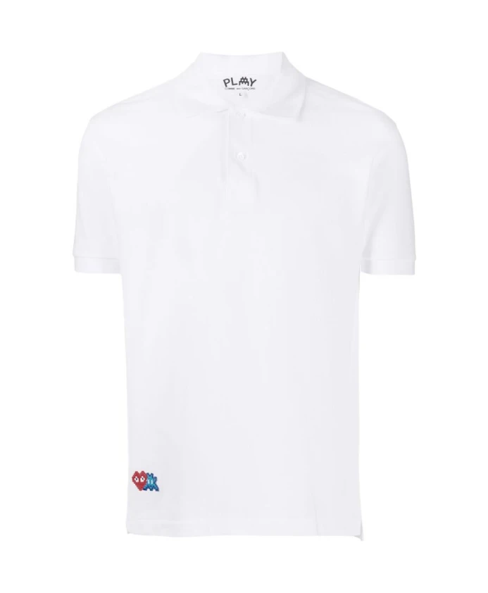 

Белый поло-свитер с аппликацией Comme Des Garã§Ons Play, белый