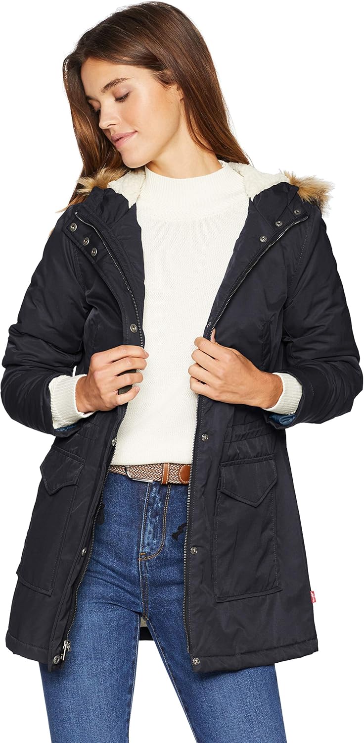 

Женская спортивная куртка-парка средней длины Levi's, Navy