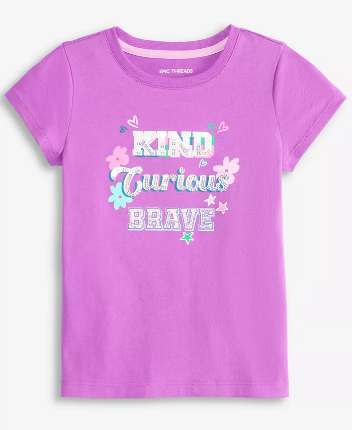 

Футболка для девочек Kind с пайетками Epic Threads, фиолетовый