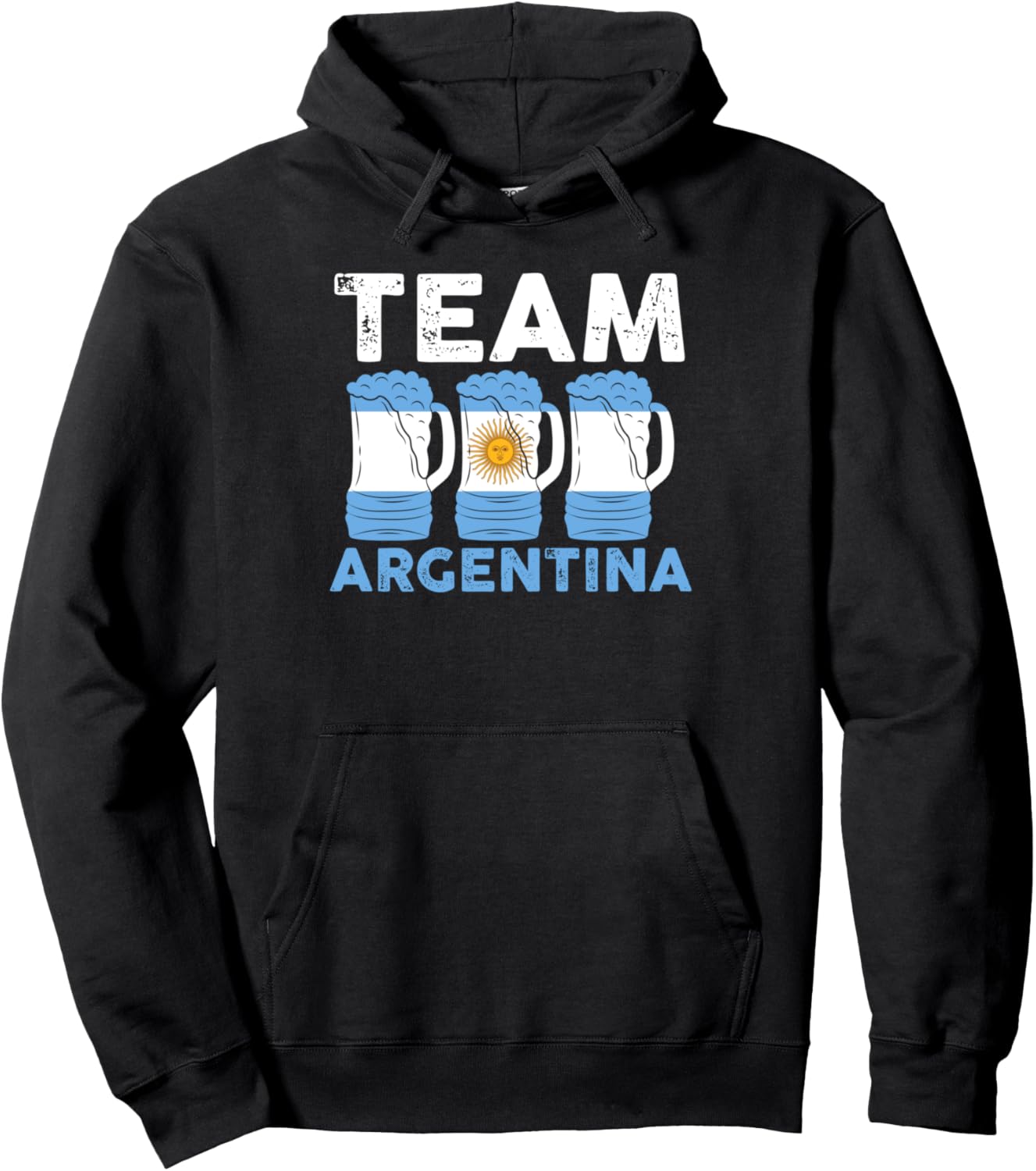 

Толстовка с надписью «Команда Аргентины пьет» Drinking Team & Argentinian Flag Gift, черный