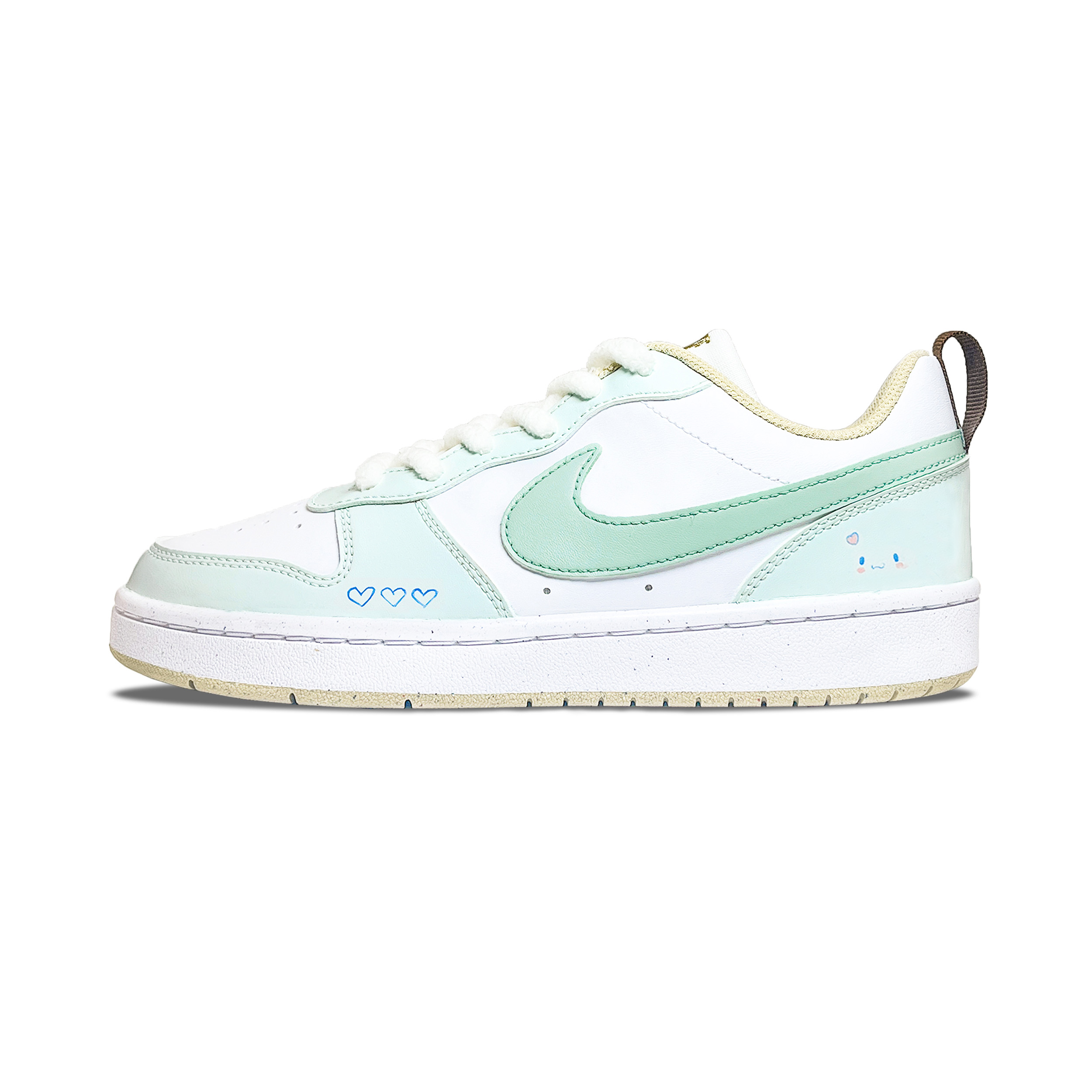 

Nike Кроссовки Court Borough Sprout Cream Puff с противоскользящим покрытием, износостойкие, низкие, для детей и подростков