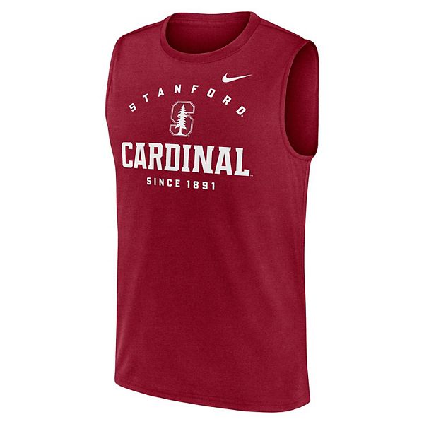 Мужская майка-танк top Cardinal Stanford Cardinal Primetime Legend Lock Up Performance Nike — фото 3