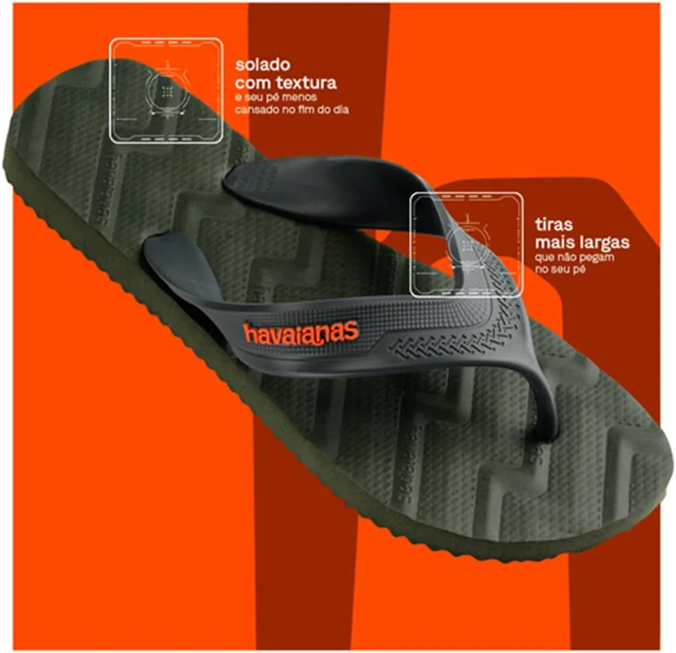 Мужские шлепанцы Havaianas, оливковый — фото 4