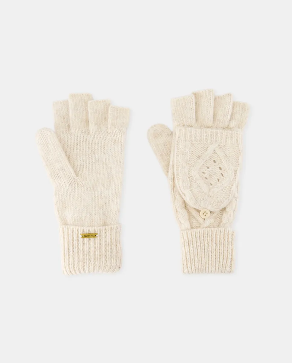 

Вязаные перчатки с декором в виде листьев Tintoretto, белый