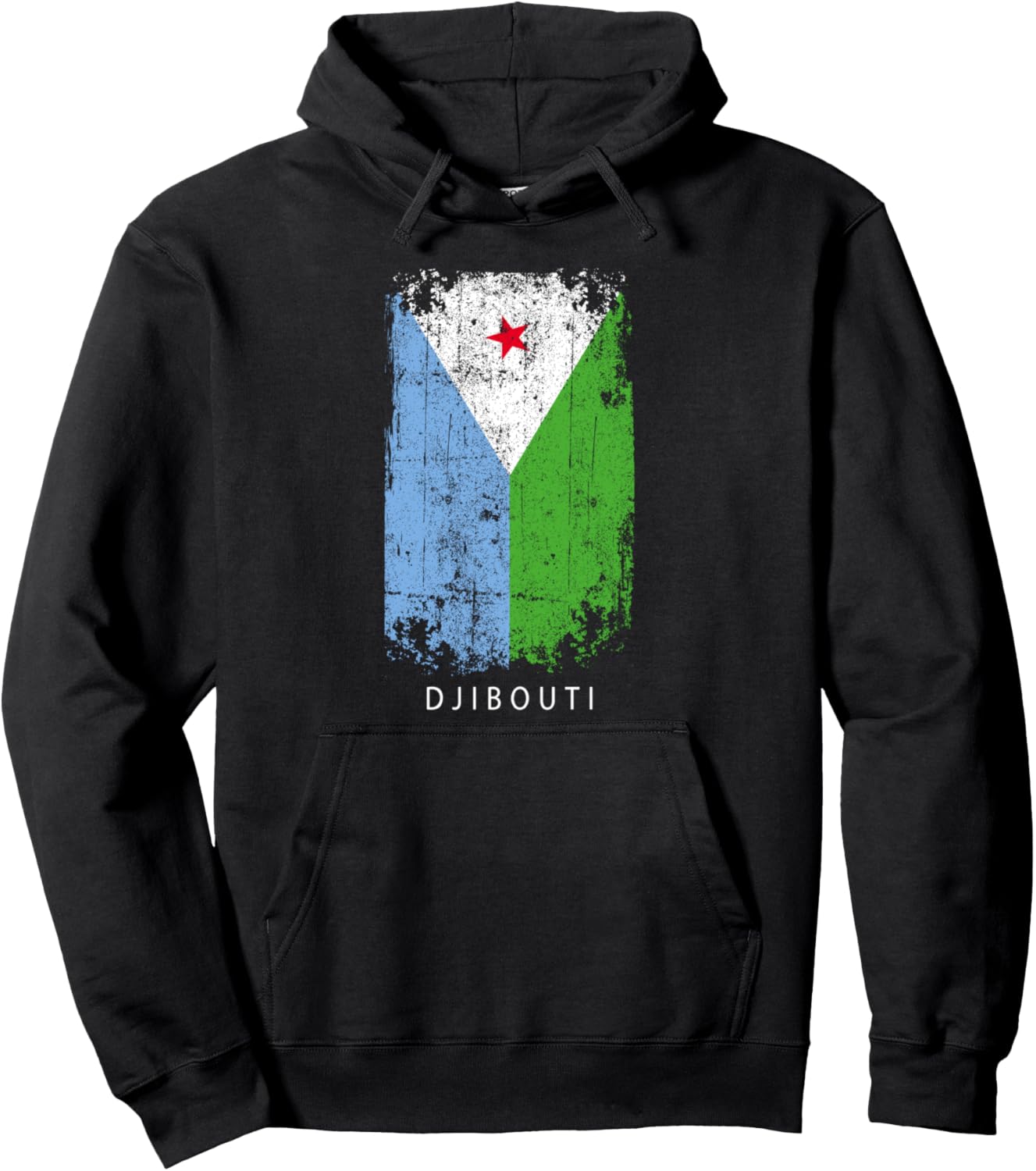 

Дизайн сувенира из Джибути - толстовка с флагом Джибути Djibouti Souvenir Design, черный