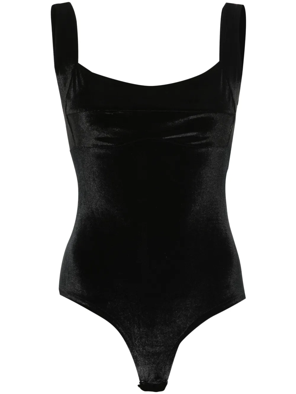 

Бархатное боди с квадратным вырезом Atu Body Couture, черный