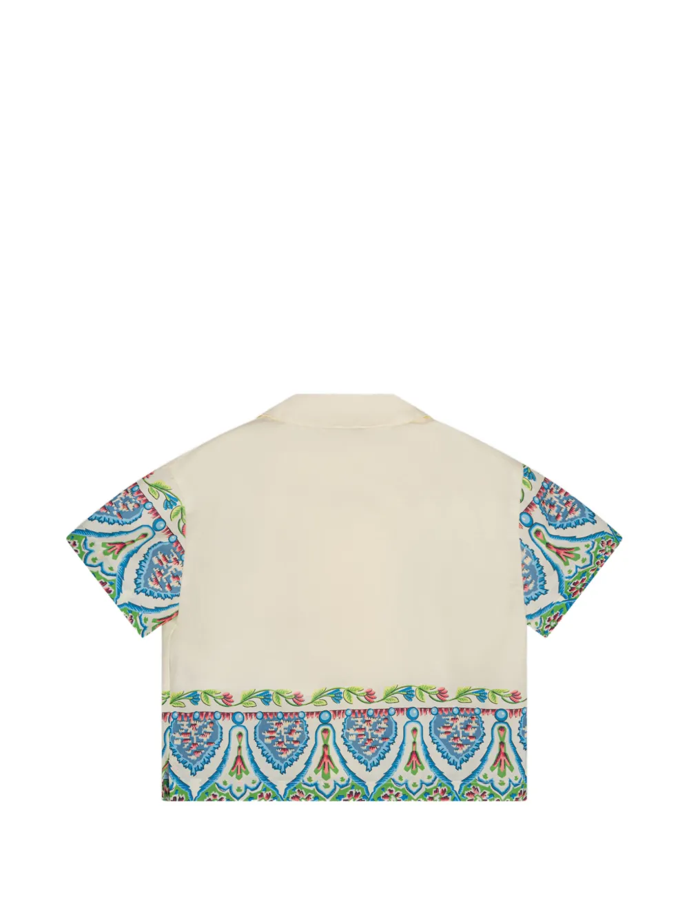 Рубашка с цветочным принтом Etro Kids, бежевый — фото 2