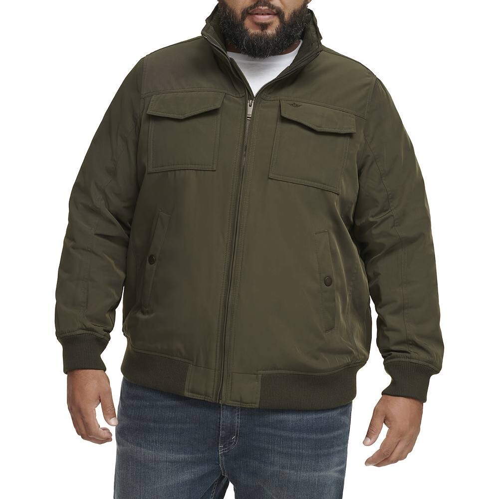 

Бомбер с двумя карманами Big & Tall Dockers Polytwill, цвет Army Green