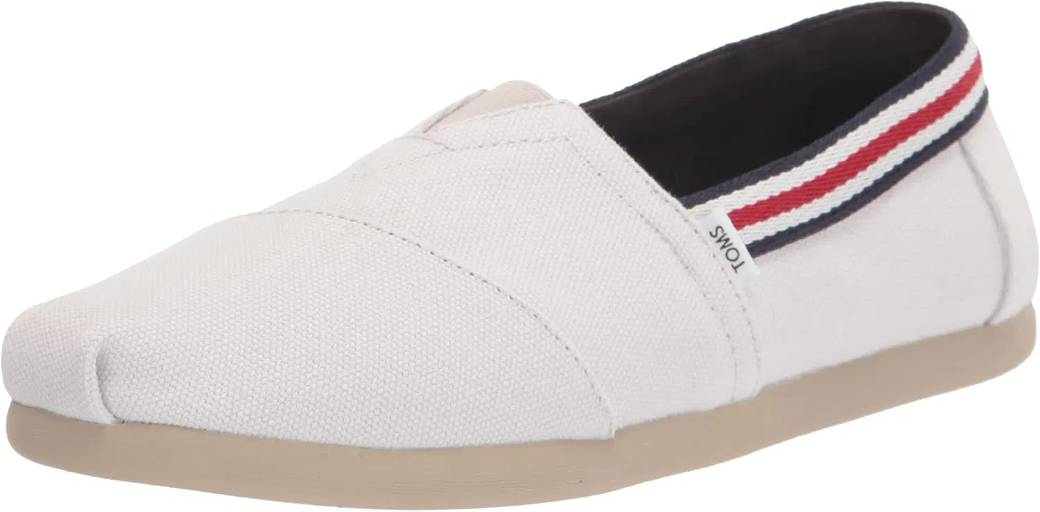 TOMS Мужские туфли на плоской подошве Alpargata, 2-Striped Grey