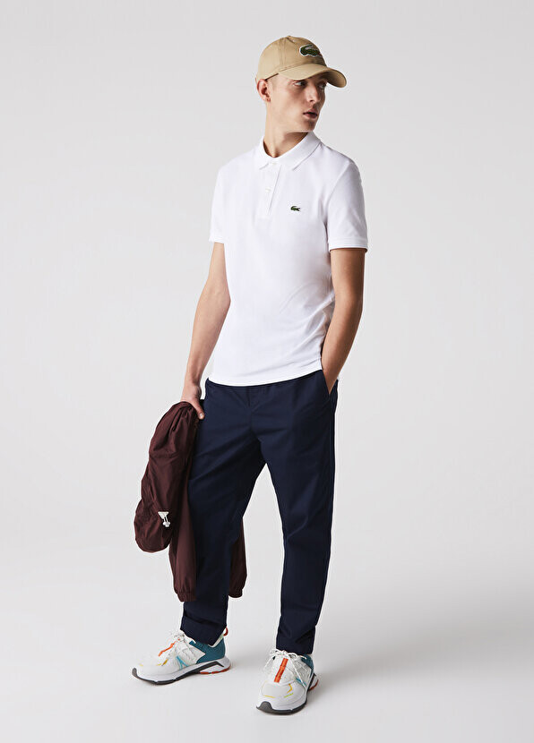 Белая мужская футболка-поло slim fit l.12.12 Lacoste — фото 2