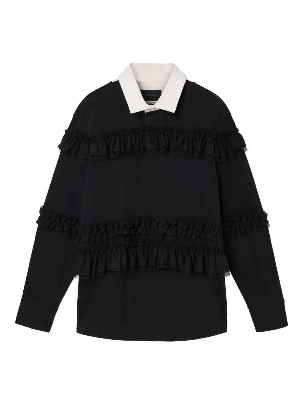 

Рубашка поло с оборками Simone Rocha, черный