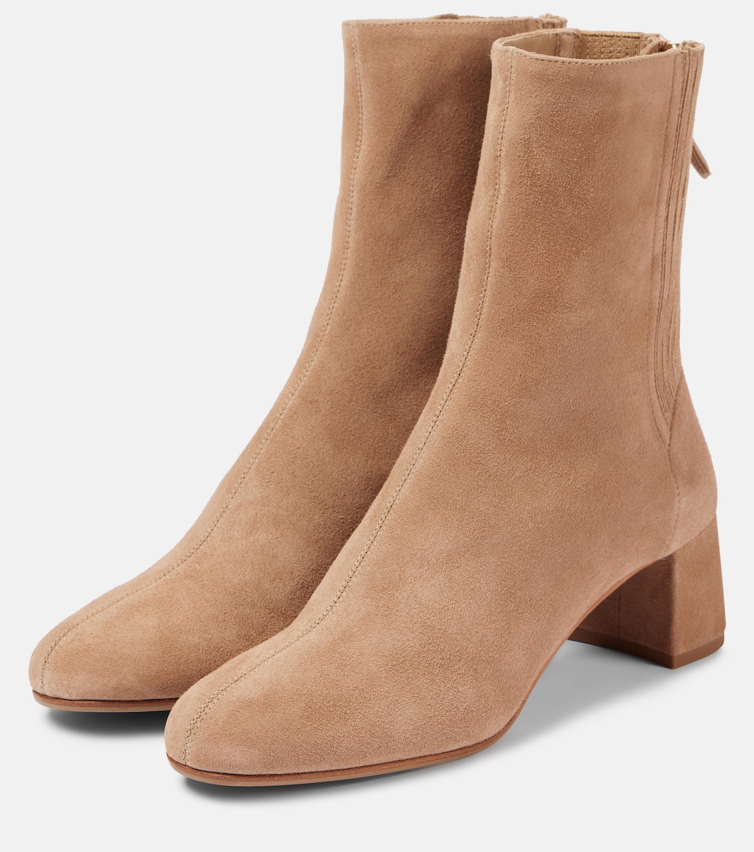 Замшевые ботильоны Saint Honore 50 Aquazzura, Alpaca — фото 4