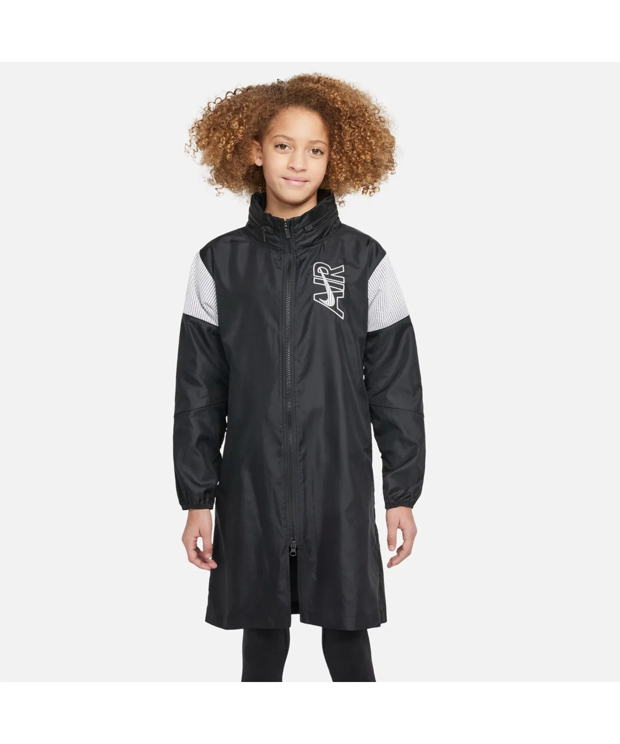Куртка Nike Air Woven Hoodie для девочек, чёрная