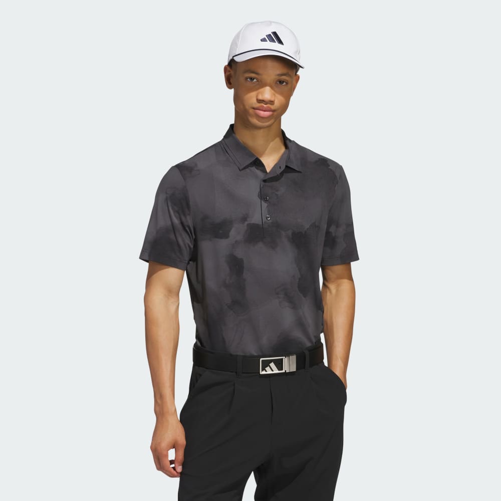 

Спортивная футболка Adidas Ultimate365 Printed Cool Feeling Tour Polo Shirt, цвет Black/Grey Six