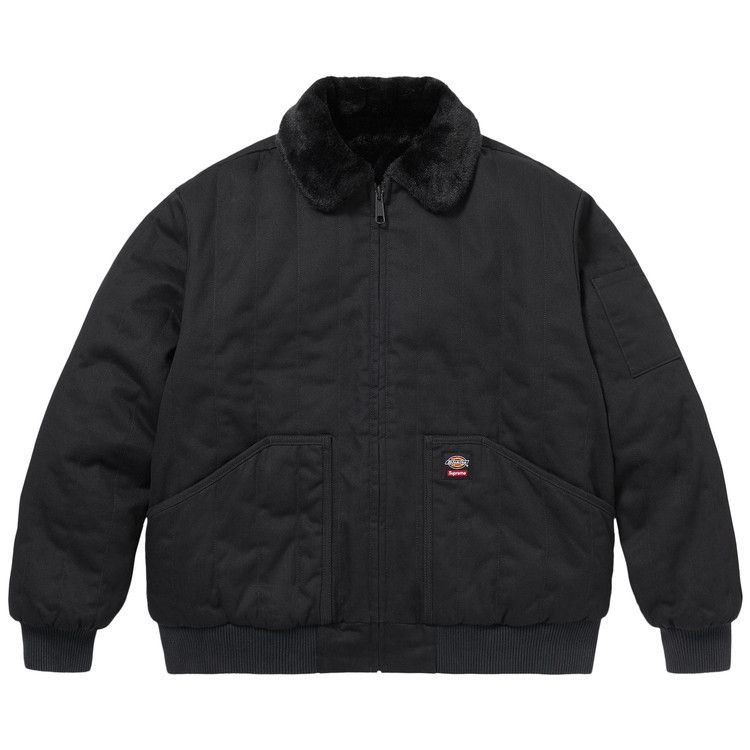 

Куртка Supreme x Dickies Reversible Quilted Faux Fur Work Jacket, Black