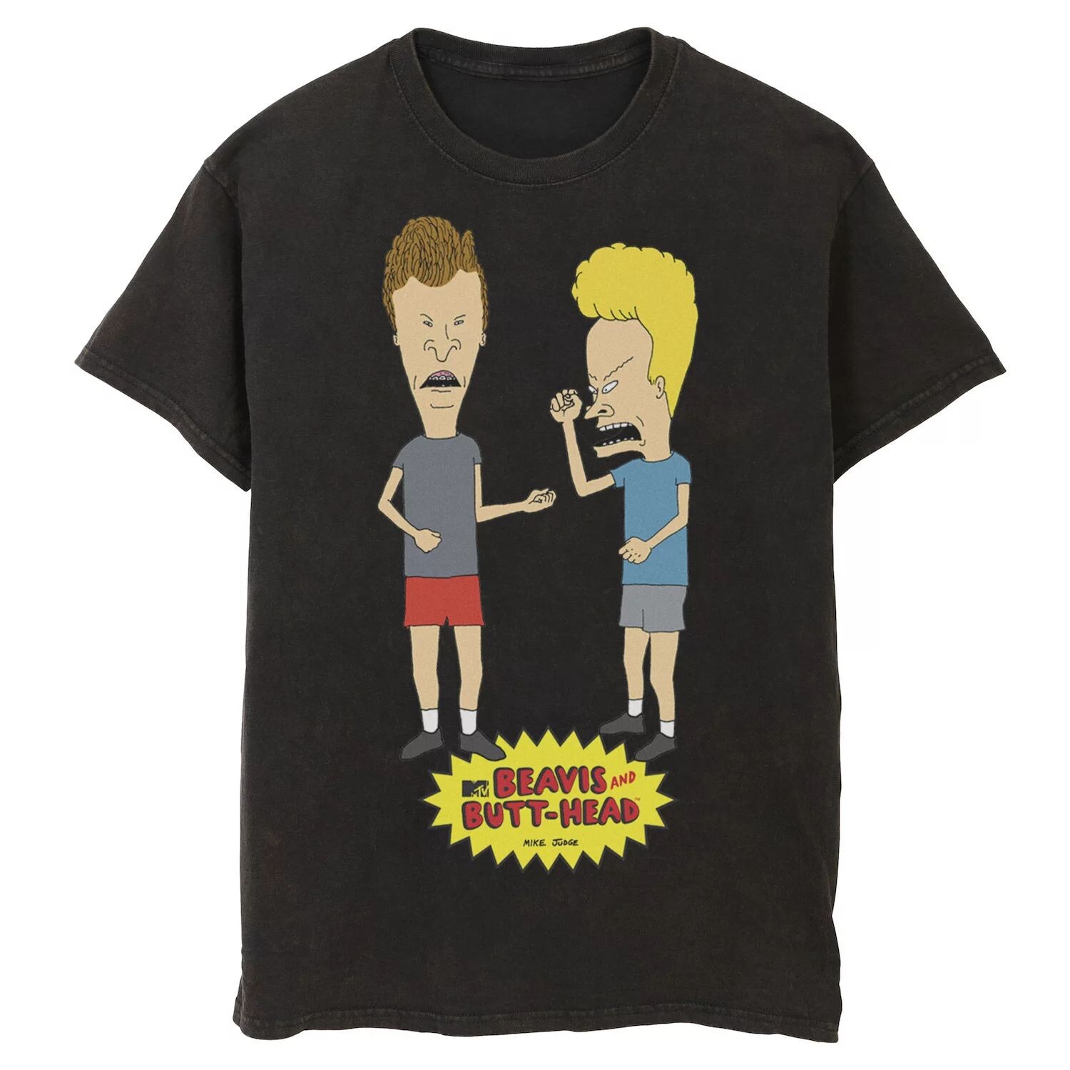 

Мужская футболка с портретом и логотипом Beavis And Butthead Breaking The Law Licensed Character