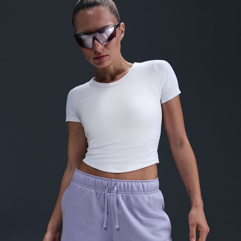 Shorts w nsw club flc ft mr 4" gx sht Nike, сиреневый — фото 3