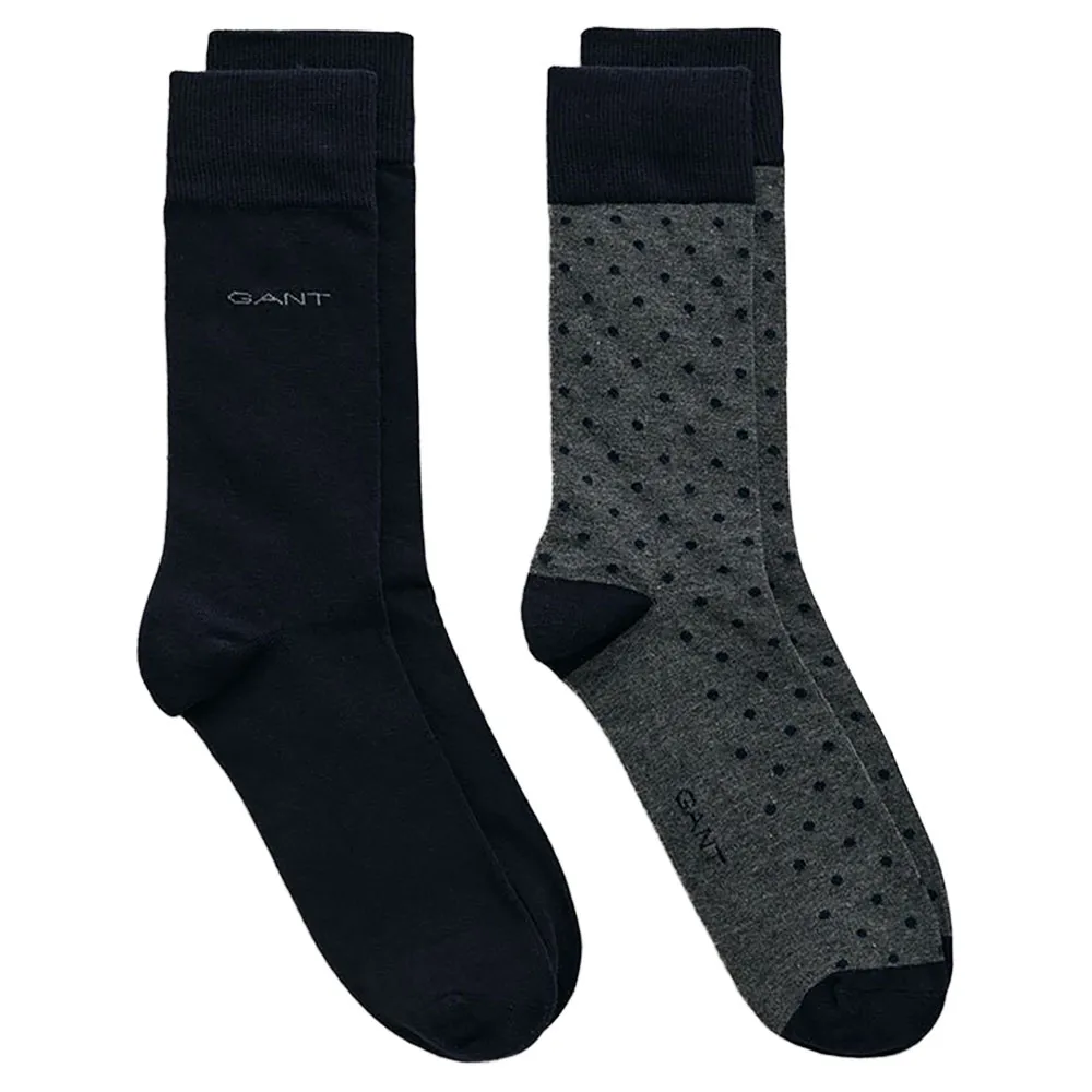 

Носки Gant Dot And Solid 2 pairs, серый/синий