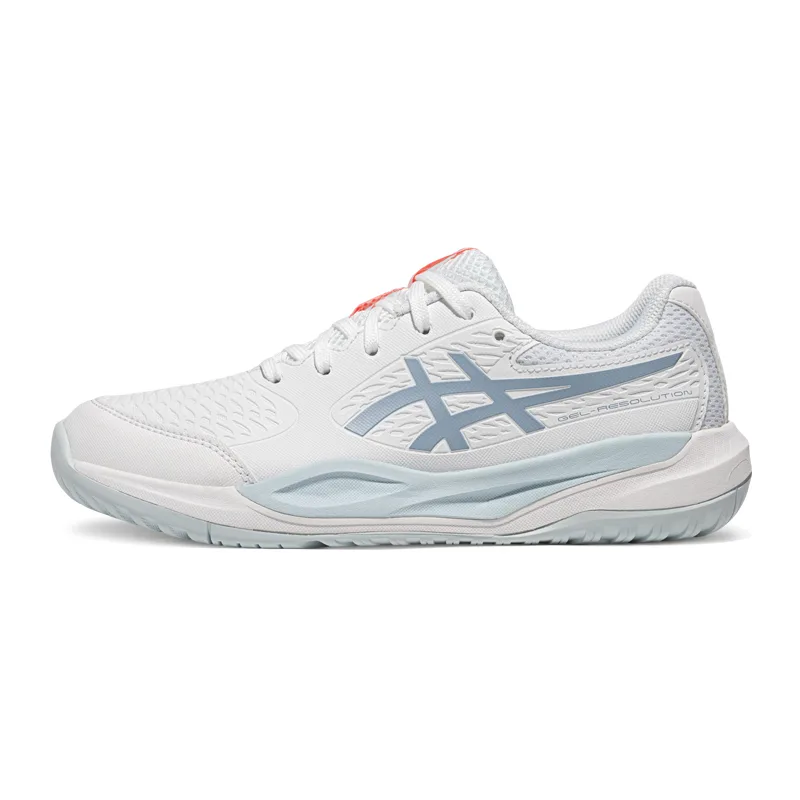 Детские тренировочные кроссовки GEL RESOLUTION Slip Resistant ASICS, белый/серый синий