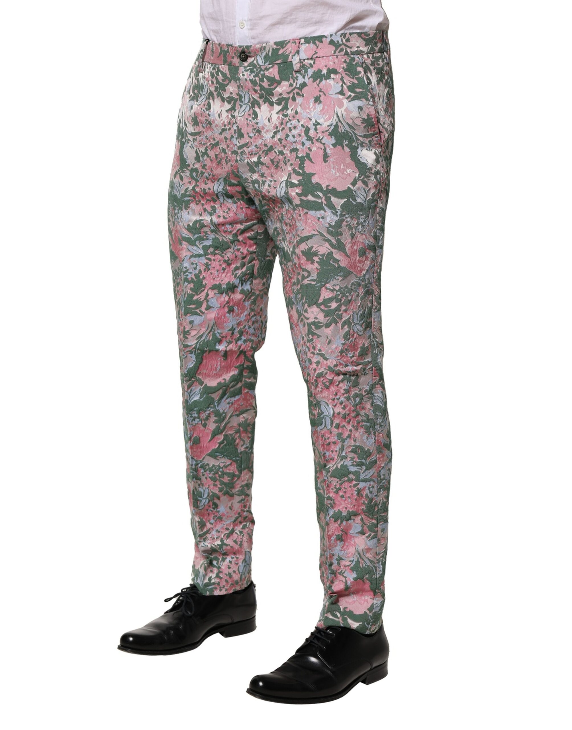 Брюки из разноцветного цветочного жаккарда Dolce & Gabbana, Multicolor — фото 2