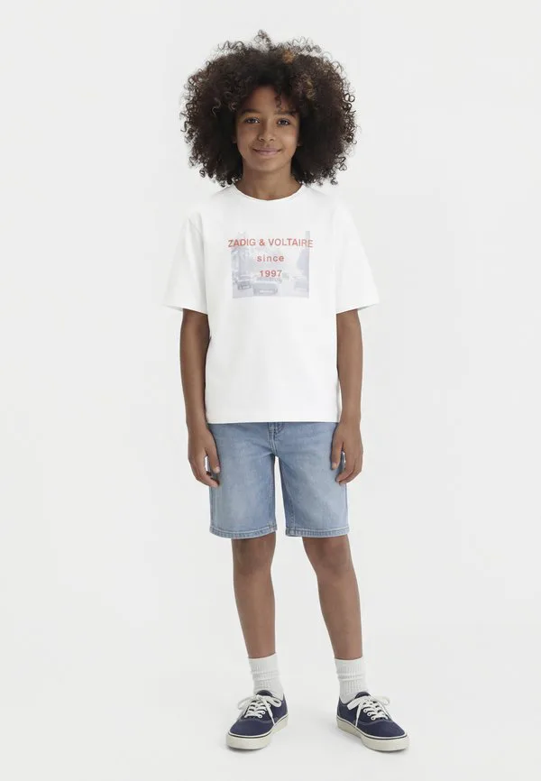 Футболка с короткими рукавами, унисекс, с принтом. Zadig & Voltaire, White