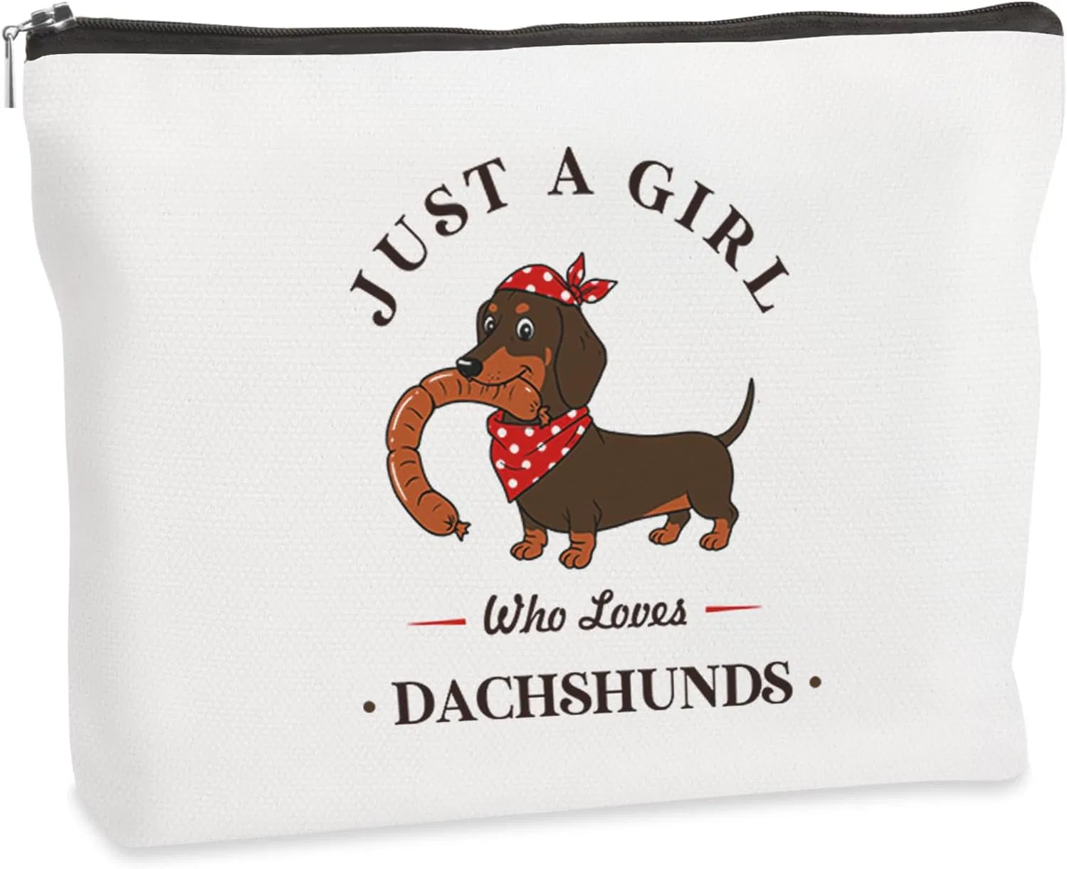 Косметичка с принтом таксы Wrnzl, White Dachshund