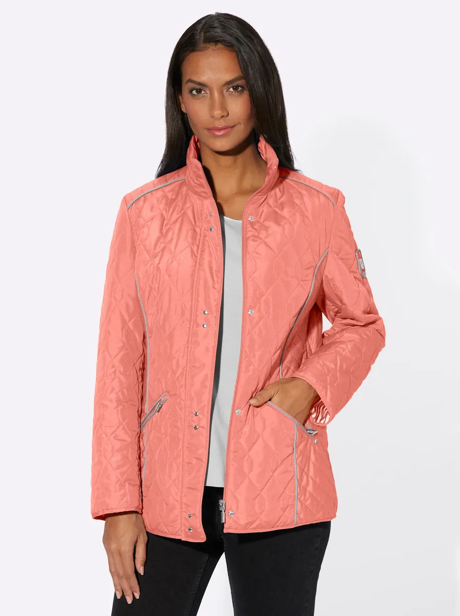 

Повседневного образа: стеганая куртка, без капюшона Casual Looks, цвет Grapefruit