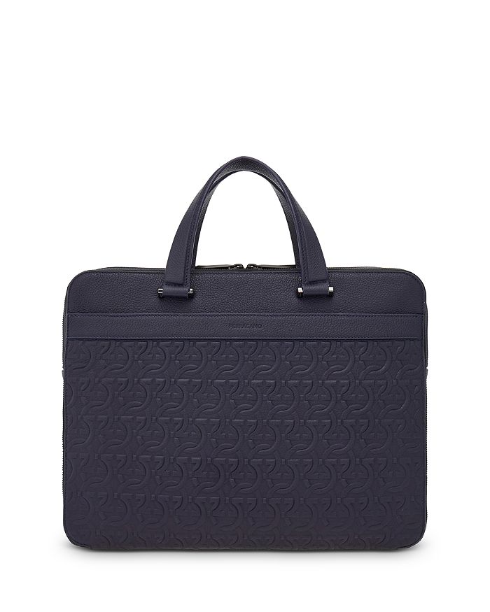 

Тиснёный портфель FERRAGAMO, синий