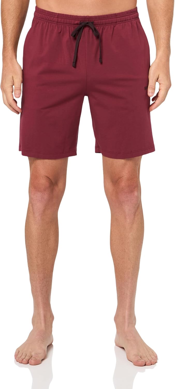 

BOSS Женские шорты для отдыха Mix&Match из хлопка с эластаном, Black Cherry