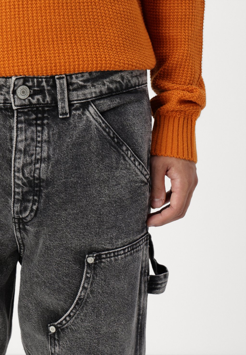 

Джинсы прямого кроя JJIEDDIE JJPAINTER Jack & Jones, черный деним