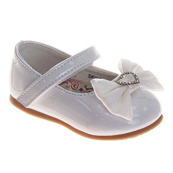 

Туфли для девочек patent finish glossy formal special occasion infant support Josmo, White Patent