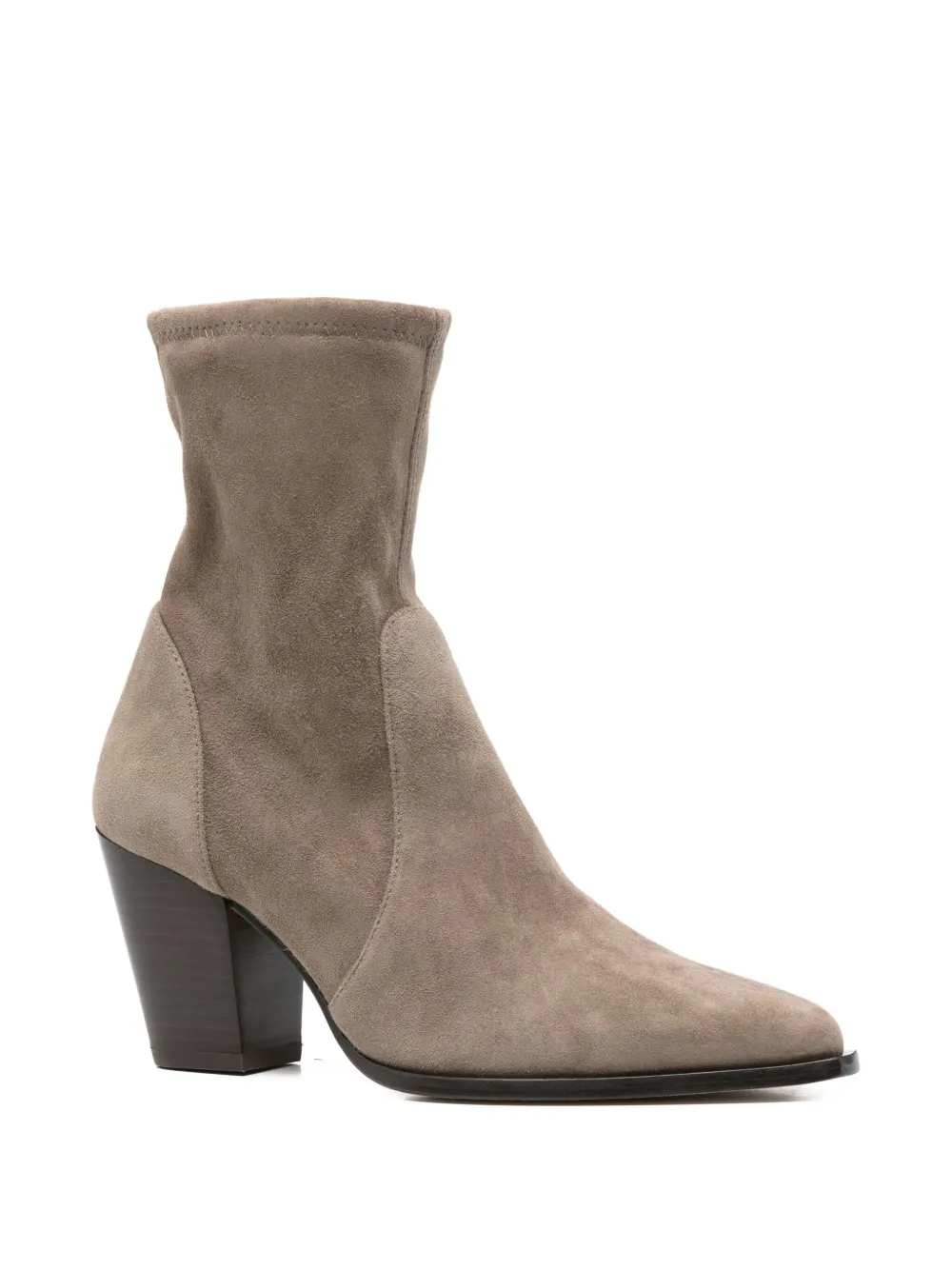 Ботильоны-носки Jolene с заостренным носком и каблуком 80 мм Stuart Weitzman, нейтральный — фото 2