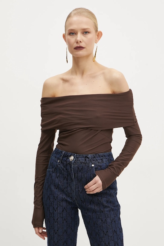 

Лонгслив ABBY Guess, коричневый