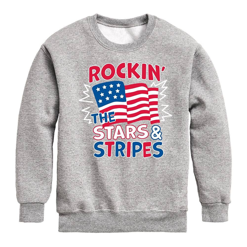 

Флисовый свитшот Rockin' The Stars & Stripes для мальчиков 8–20 лет Licensed Character, цвет Heather Gray