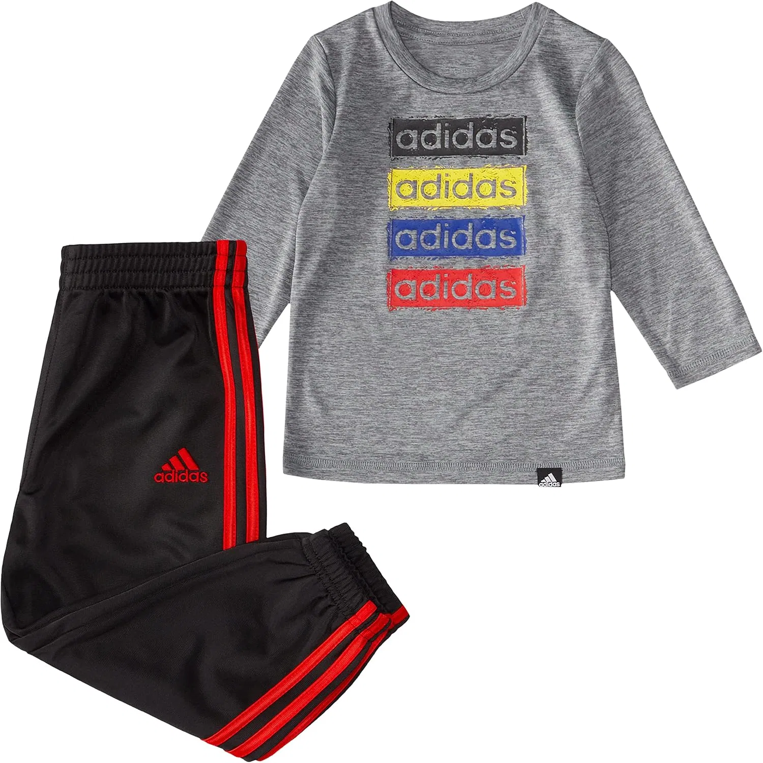 Детский спортивный костюм adidas, полиэстер, Charcoal Grey Heather