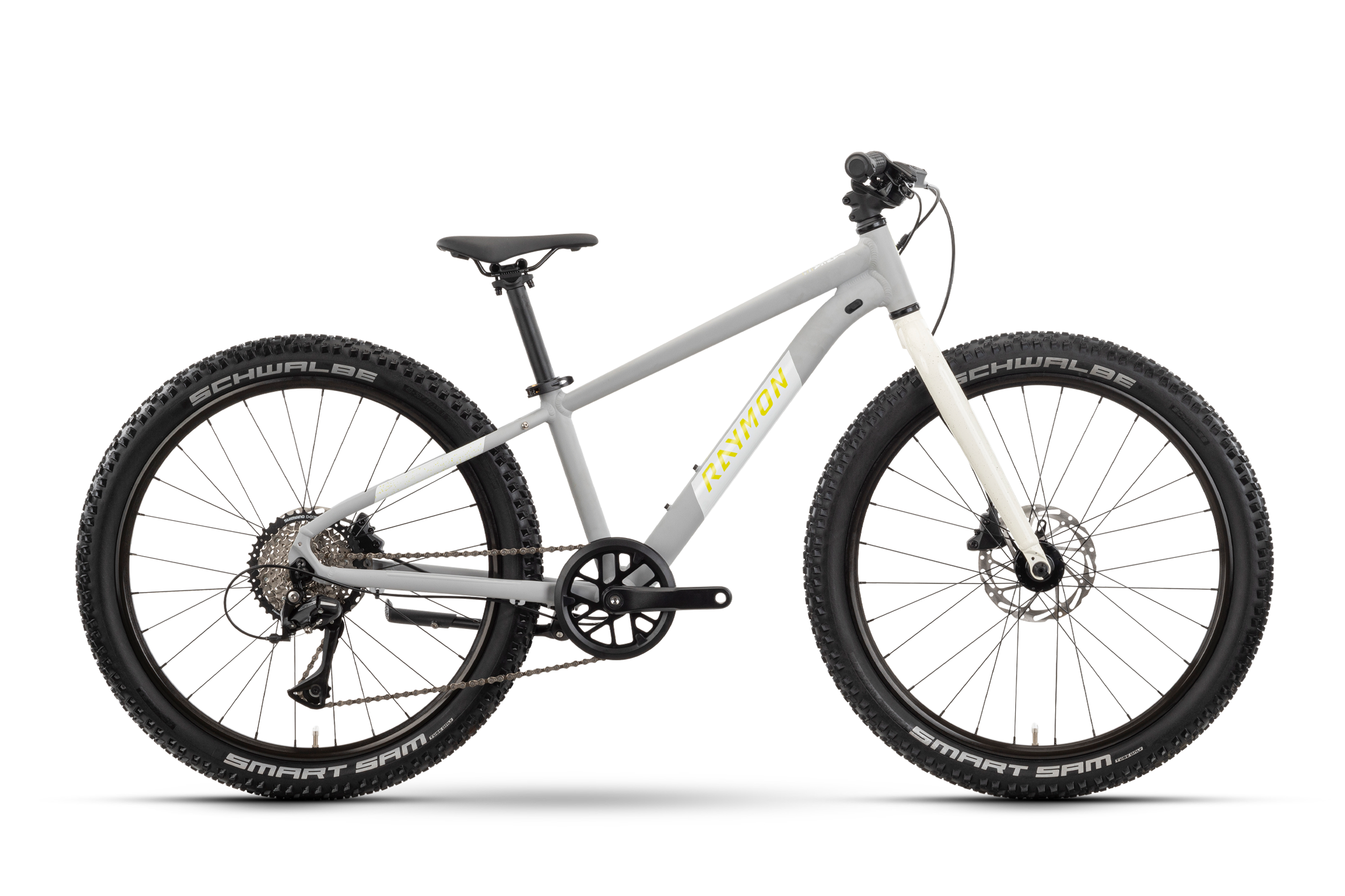 

Детский велосипед Raymon Yanga 24 Pro grey/white/lime (2025)