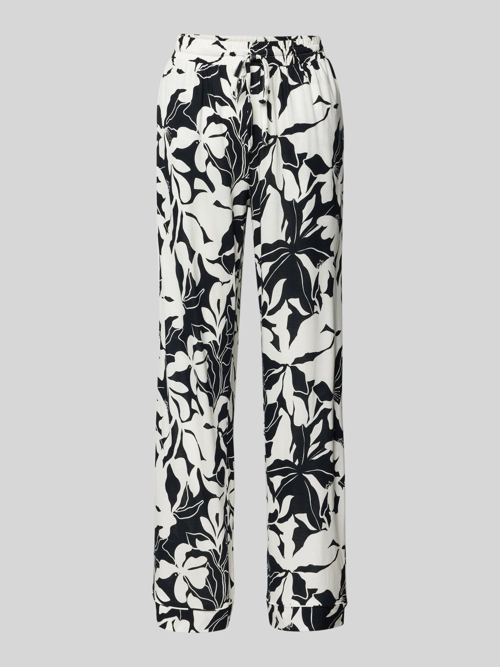 

Пижамные брюки прямого кроя из смеси хлопка и модала Marc O'Polo, черный