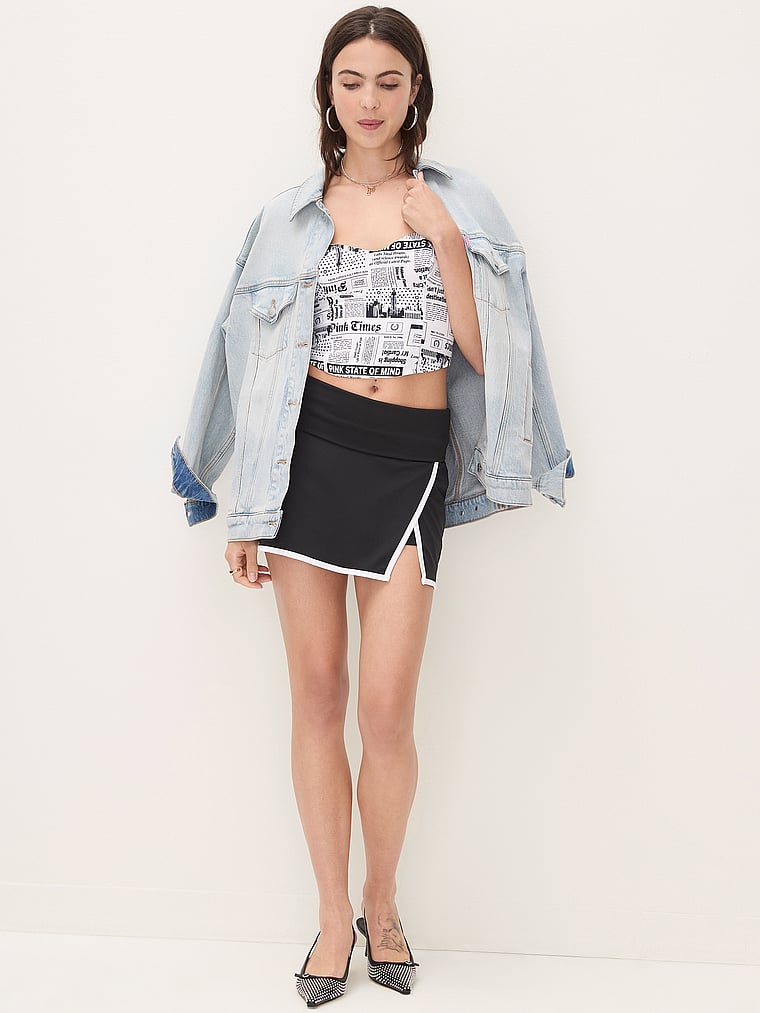 

Реле колорблок юбка Pink, черный