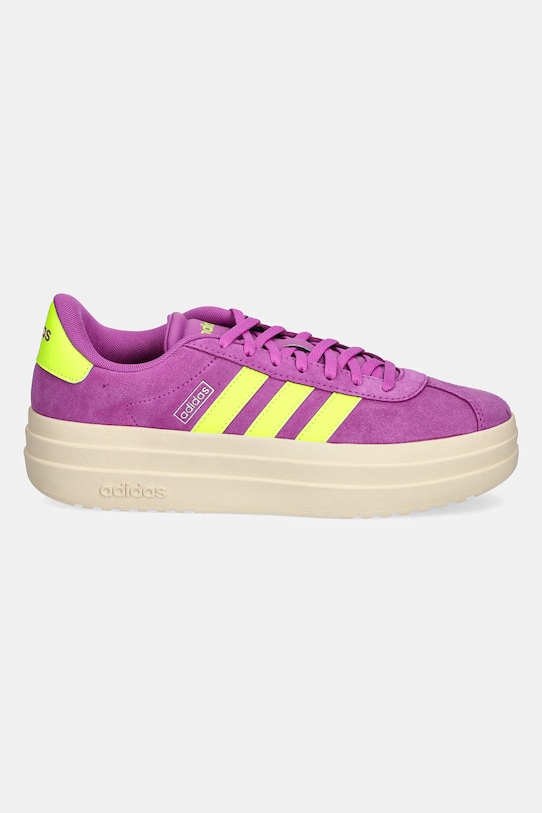 Замшевые кроссовки VL Court Bold Adidas, розовый — фото 2