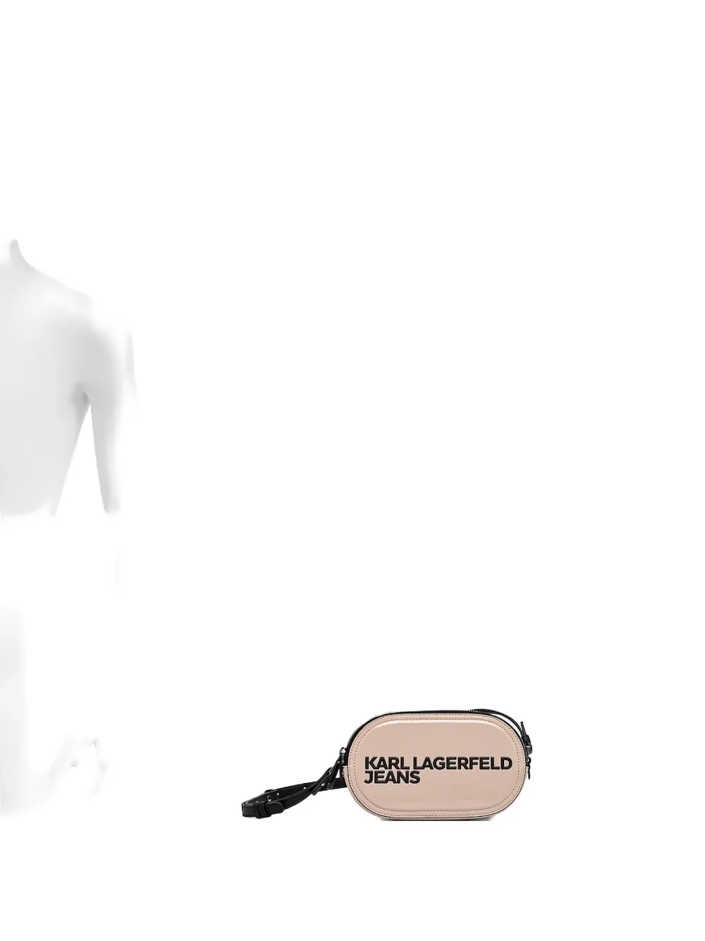 

Сумка через плечо с овальной пластинкой-логотипом Karl Lagerfeld Jeans, нейтральный