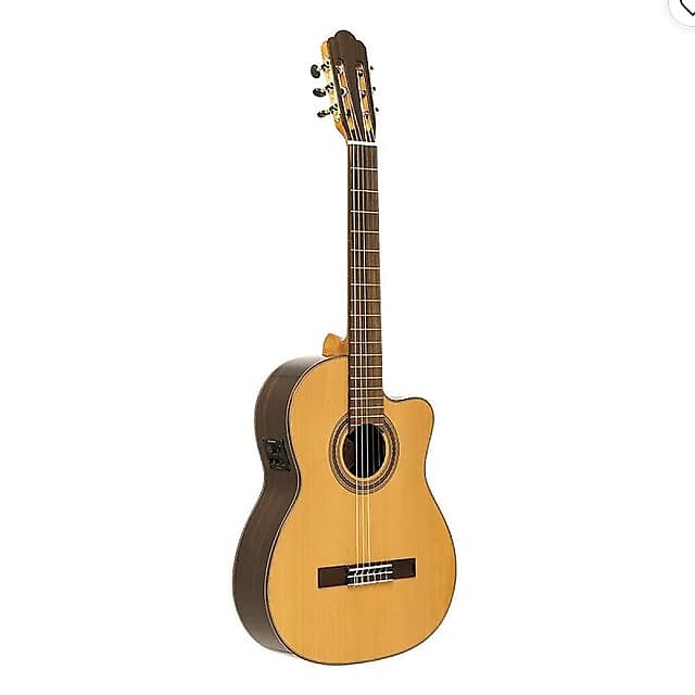 

Акустическая гитара Angel Lopez Mazuelo Electric Cutaway Classical Guitar - Cedar - MAZUELO CR-CE