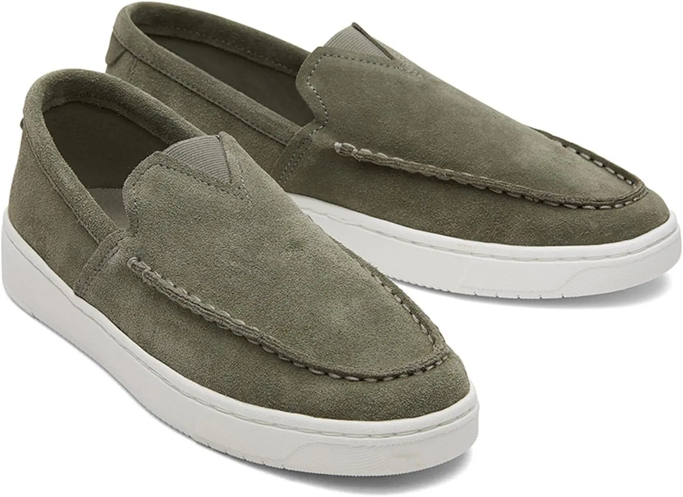 Мужские плоские тапочки TOMS Trvl Lite, Vetiver Grey Suede — фото 4